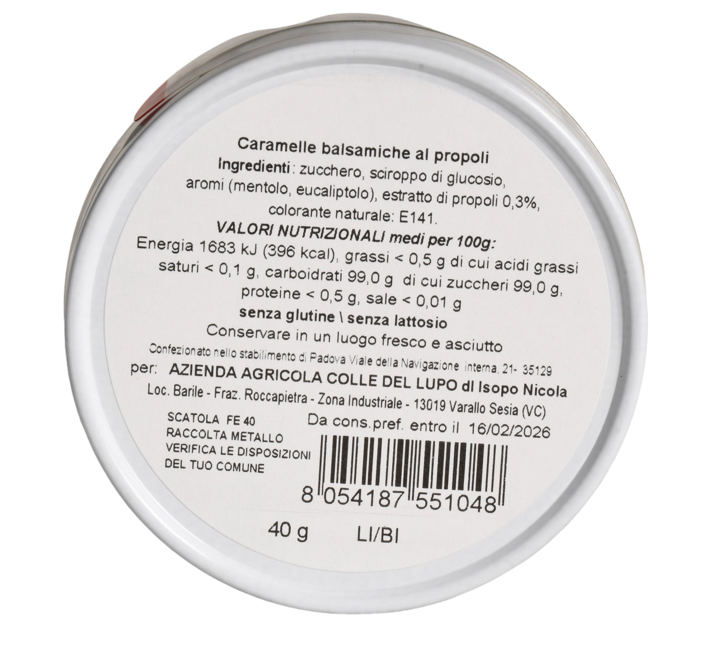 Caramelle balsamiche propoli